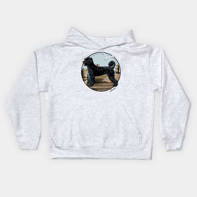 Dock Dog Kids Hoodie by avondalealley